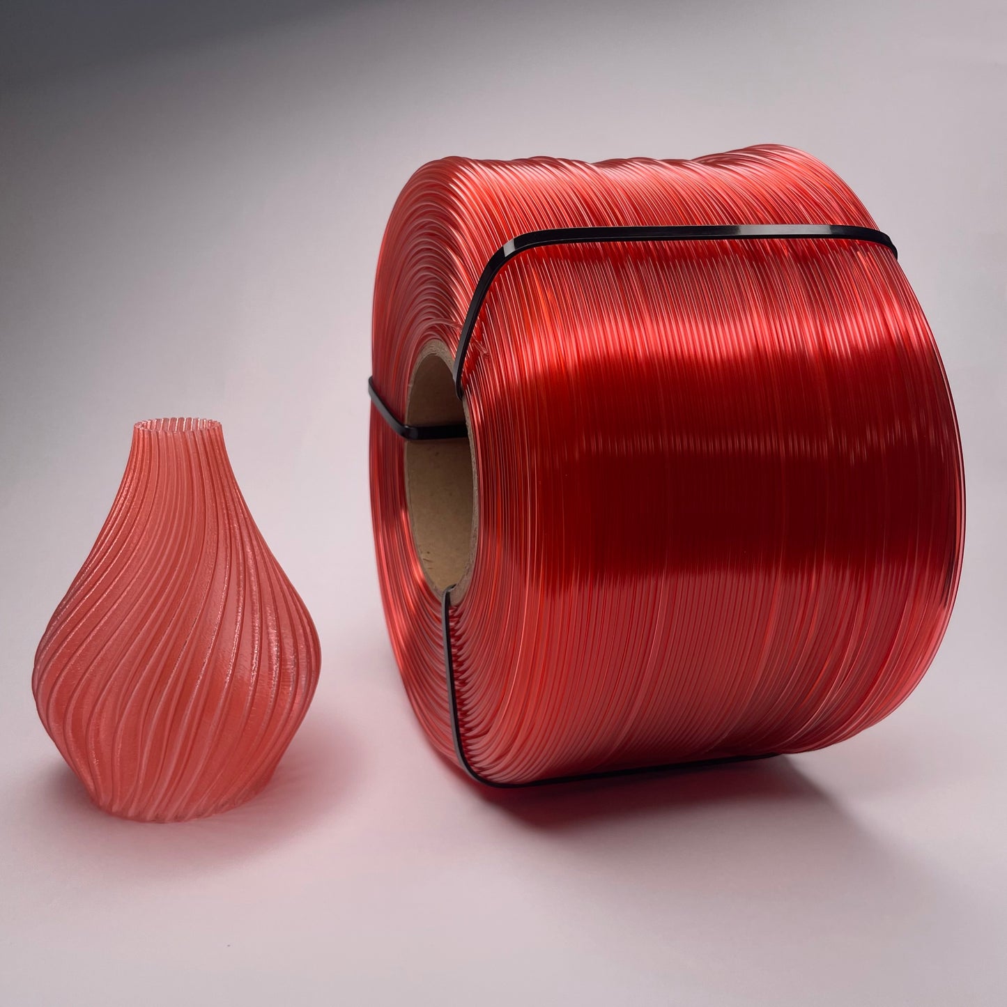 PETG Червоний напівпрозорий 3 кг | 990 м | 1.75 мм | Пластик для 3Д принтера | Translucent Red