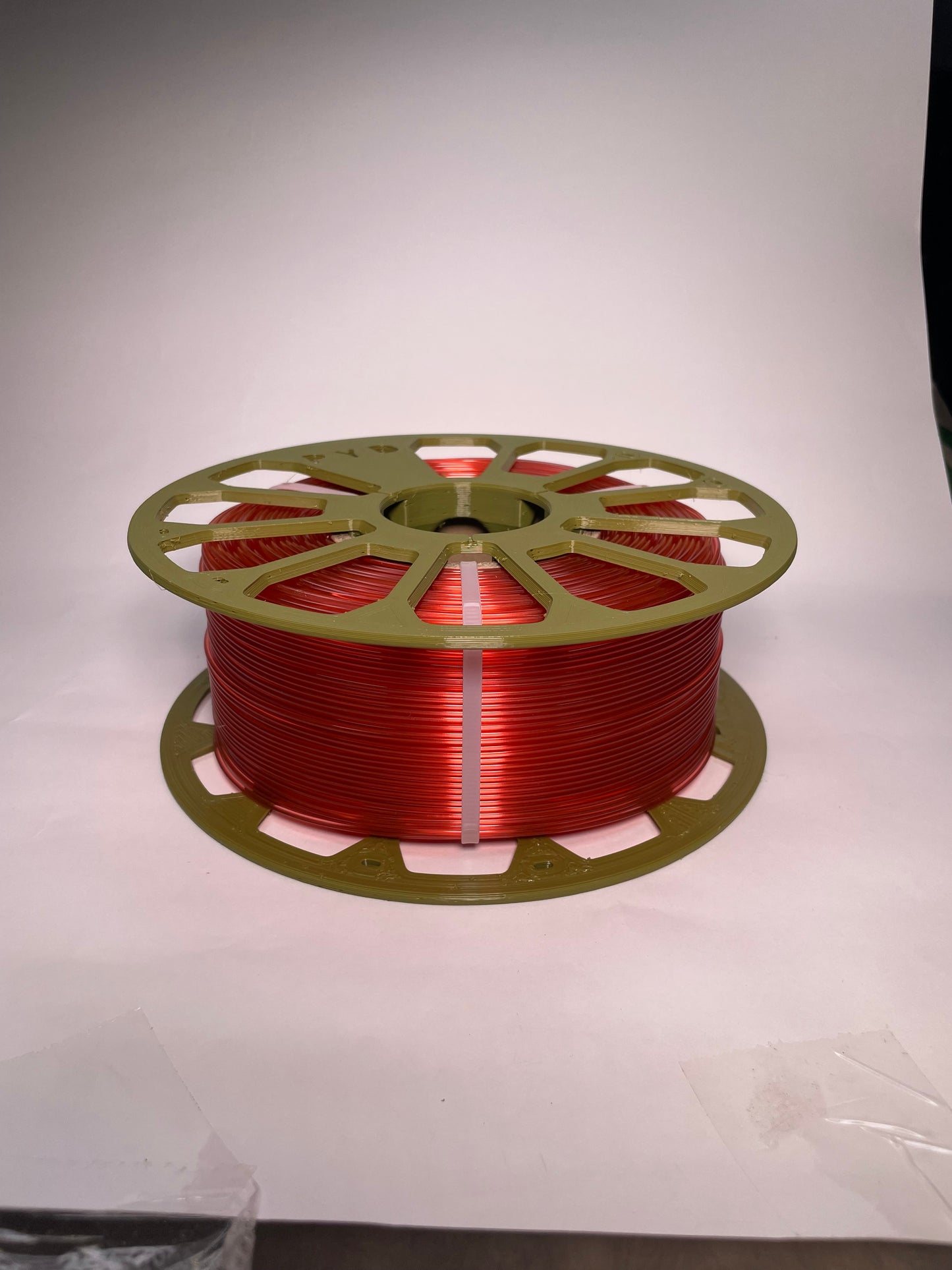 PETG Червоний напівпрозорий 1 кг | 330 м | 1.75 мм | Пластик для 3Д принтера | Translucent Red