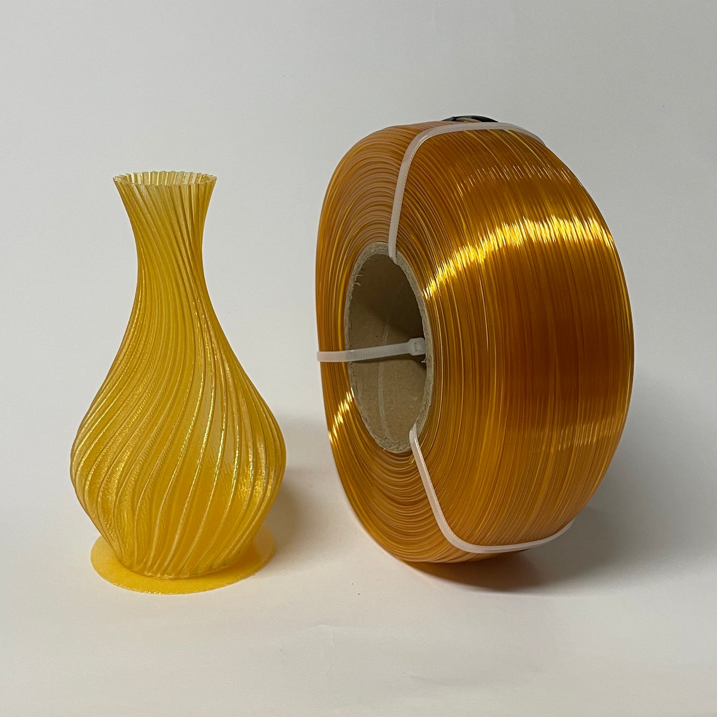 PETG Бурштиновий напівпрозорий 1 кг | 330 м | 1.75 мм | Пластик для 3Д принтера | Translucent Amber