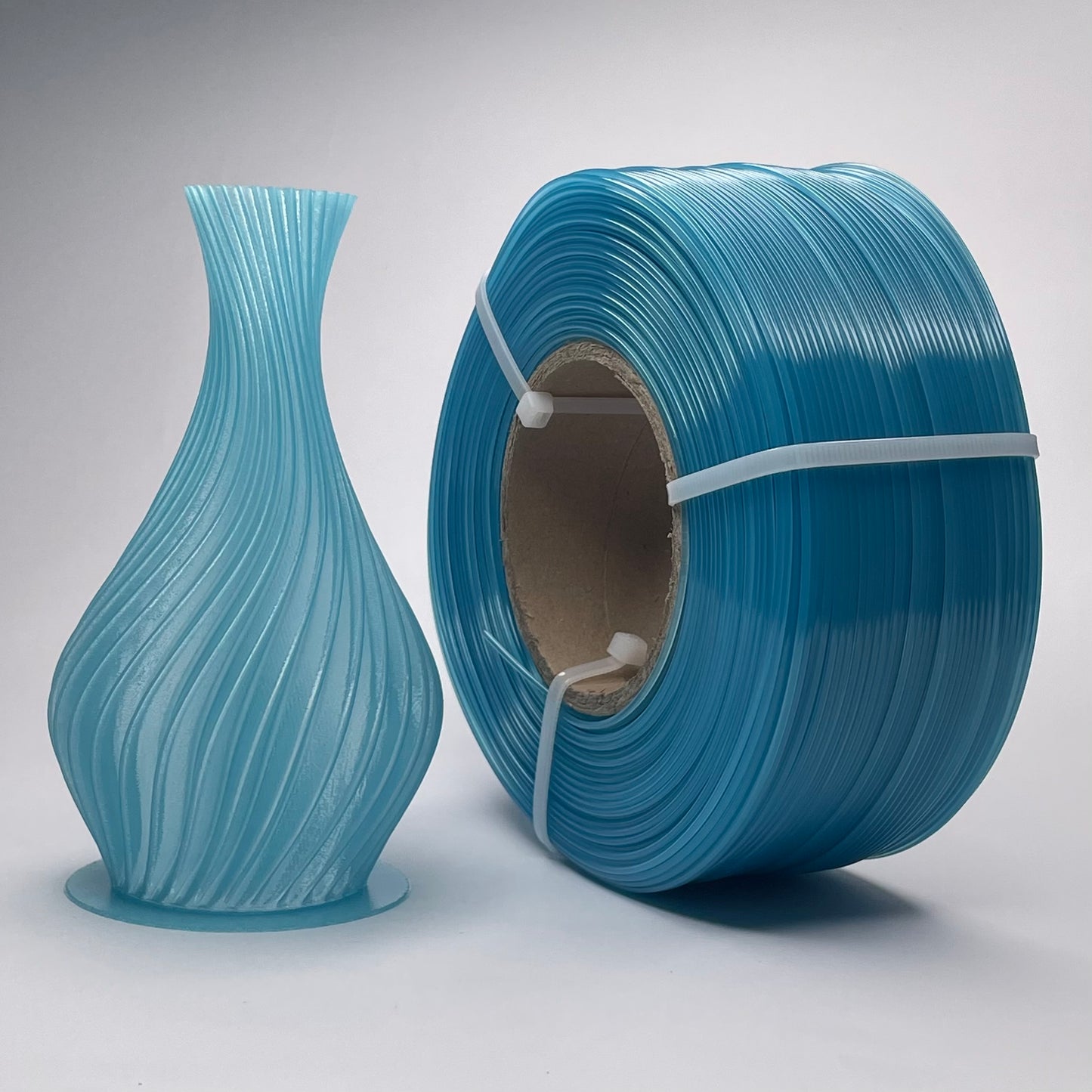 PETG Синій напівпрозорий 1 кг | 330 м | 1.75 мм | Пластик для 3Д принтера | Translucent Blue